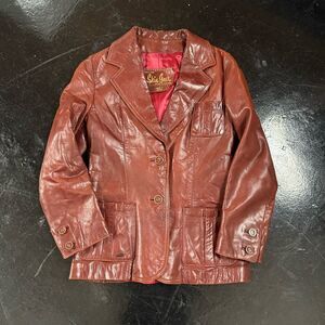 Beautiful 1970’s Red Leather Jacket